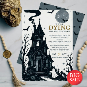 Gothic Grusel-Haus Halloween-Party Einladung