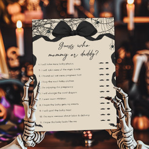 Gothic Gruseliger Kleiner Boo Baby Shower Bingo Sp