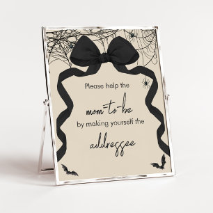 Gothic Gruseliger Kleiner Boo Windel-Raffle-Schild Poster