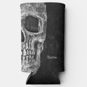 Gothic Half Skull Kopf Cool Schwarz-Weiß-Grunge Selters Dosenkühler