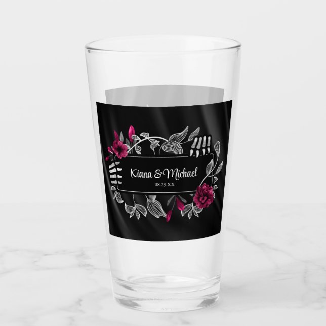 Gothic Hallowedding Skeletal Hands Burgundy ID866 Glas (Vorderseite)