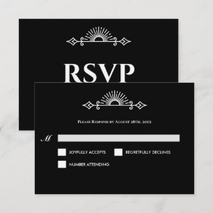 Gothic Halloween Alternative Hochzeit-Antwortkarte RSVP Karte