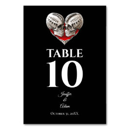 Gothic Halloween Alternative Hochzeit Tischnummer