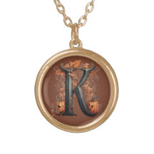 Gothic-Halloween-Anhänger Initial K – Vintage-Pump