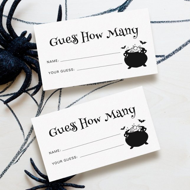 Gothic Halloween Baby Shower schätzt, wie viel Spi Begleitkarte (Von Creator hochgeladen)