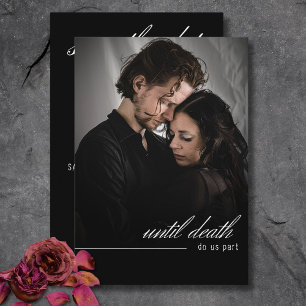 Gothic Halloween Bis zum Tod Foto Hochzeit Save The Date