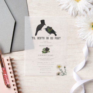 Gothic Halloween Black Rose Crows Wedding