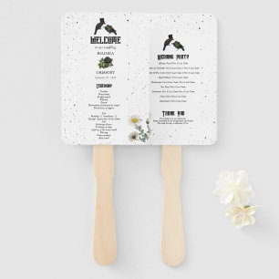 Gothic Halloween Black Rose Crows Wedding Fächer