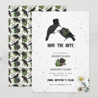 Gothic Halloween Black Rose Crows Wedding