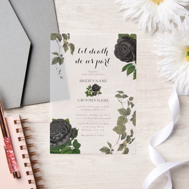 Gothic Halloween Black Rose White Wedding (Hochzeit)