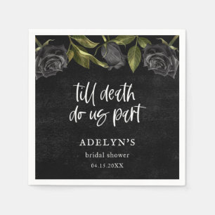 Gothic-Halloween-Blumen-Brautjungfernparty  Serviette