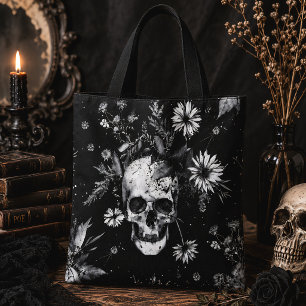 Gothic Halloween Botanisches Skulls-Muster