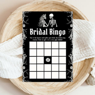 Gothic Halloween Brautparty-Bingo-Spiel Einladung