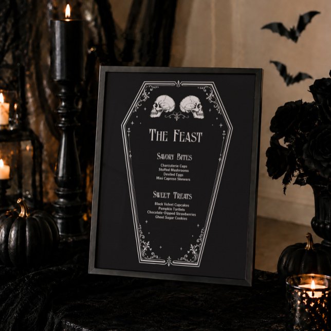 Gothic Halloween Brautparty-Menü Poster (Von Creator hochgeladen)