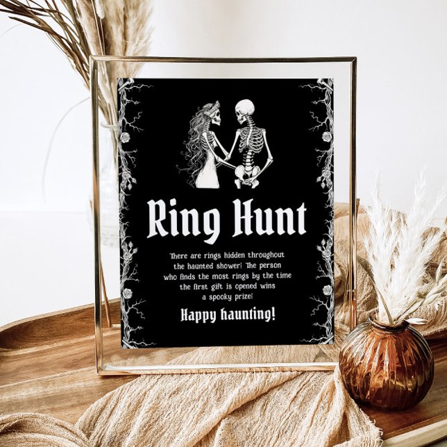 Gothic Halloween Brautparty Ring Hunt Game Poster (Von Creator hochgeladen)