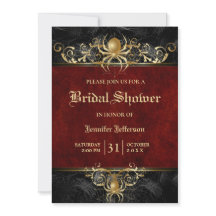 Gothic Halloween Bridal Dusche Einladung