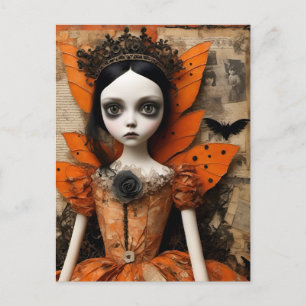 Gothic Halloween Doll Postkarte