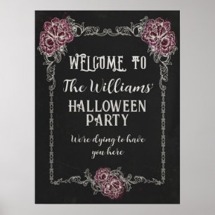 Gothic Halloween Editable Party Event Sign Poster