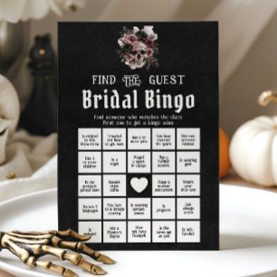 Gothic Halloween Finde das Game Bridal Bingo Einladung