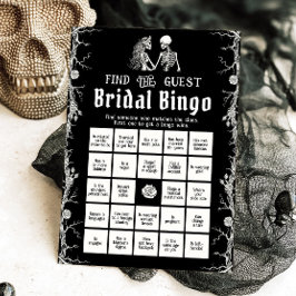 Gothic Halloween Finde das Game Bridal Bingo Einladung