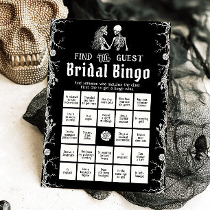 Gothic Halloween Finde das Game Bridal Bingo Einladung