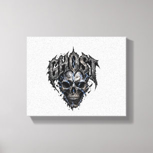 Gothic Halloween-Grafikdesign mit Totenkopf Leinwanddruck