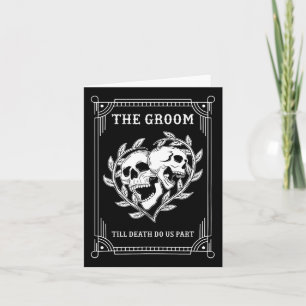 Gothic Halloween Groom Bride Wedding Bachelorette Karte