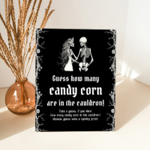 Gothic Halloween Guess Wie viele Candy Corn Game Sockelschild