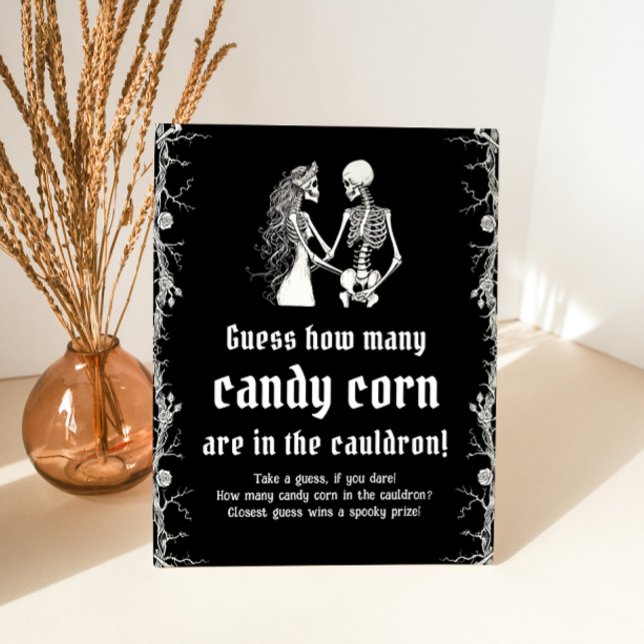 Gothic Halloween Guess Wie viele Candy Corn Game Sockelschild (Von Creator hochgeladen)