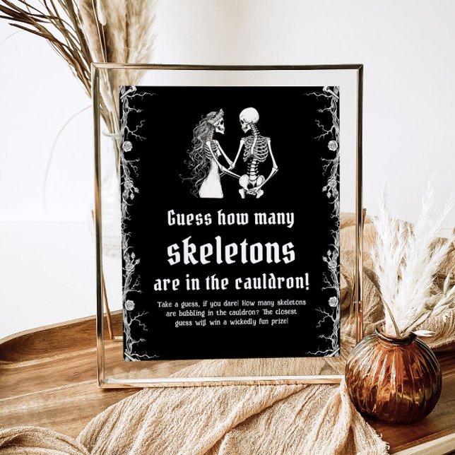 Gothic Halloween Guess Wie viele Skeletons Spiel Poster (Von Creator hochgeladen)