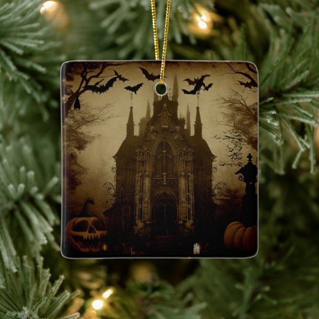 Gothic/Halloween/Herbst/Kürbis Keramikornament (Baum)