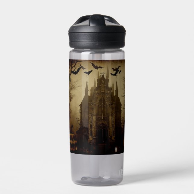 Gothic/Halloween/Herbst/Kürbis Trinkflasche (Vorderseite)