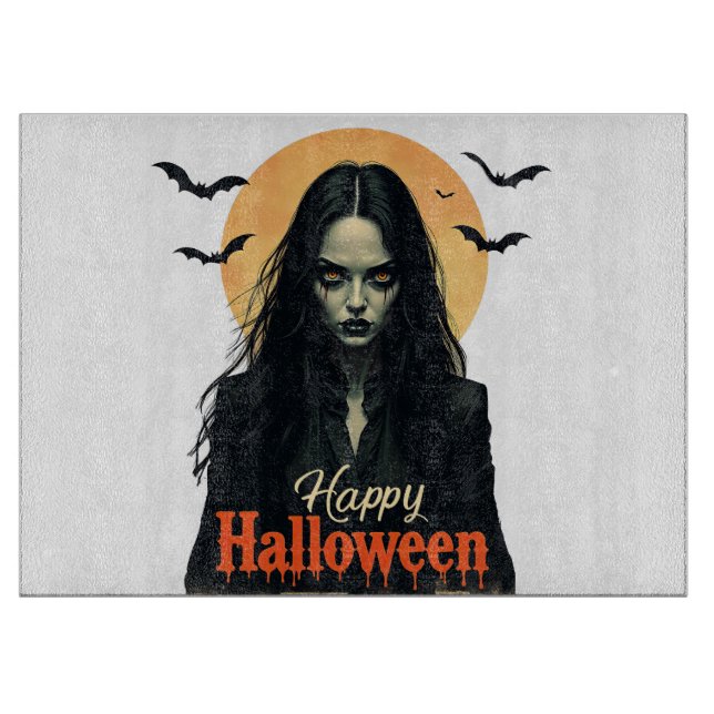Gothic Halloween Hexe Schneidebrett (Vorderseite)