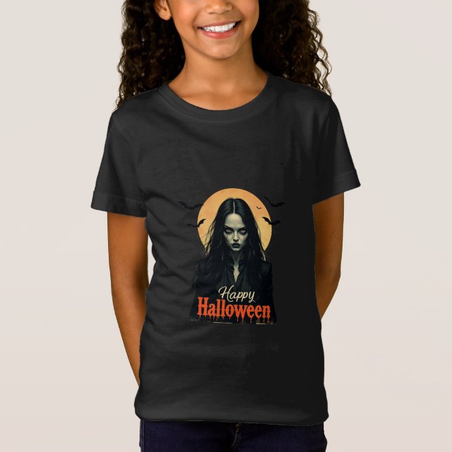Gothic Halloween Hexe T-Shirt (Vorderseite)