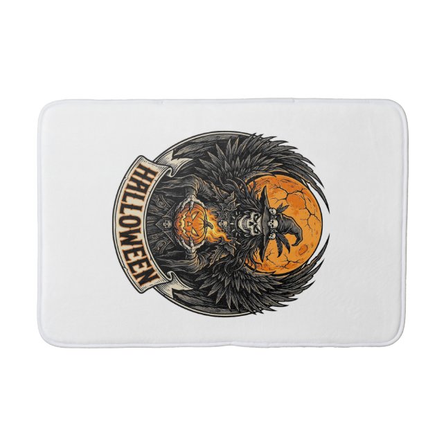 Gothic Halloween Hexe Vintage Badematte (Vorderseite)