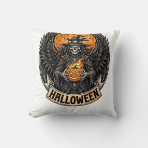 Gothic Halloween Hexe Vintage Kissen