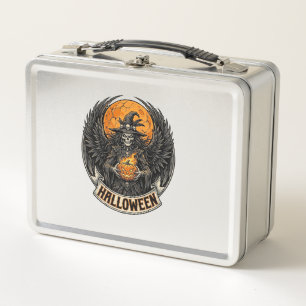 Gothic Halloween Hexe Vintage Metall Brotdose