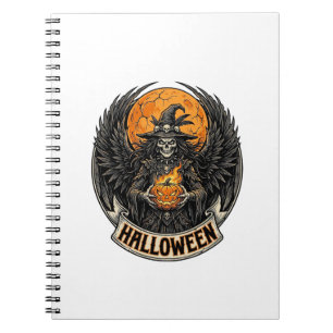 Gothic Halloween Hexe Vintage Notizblock