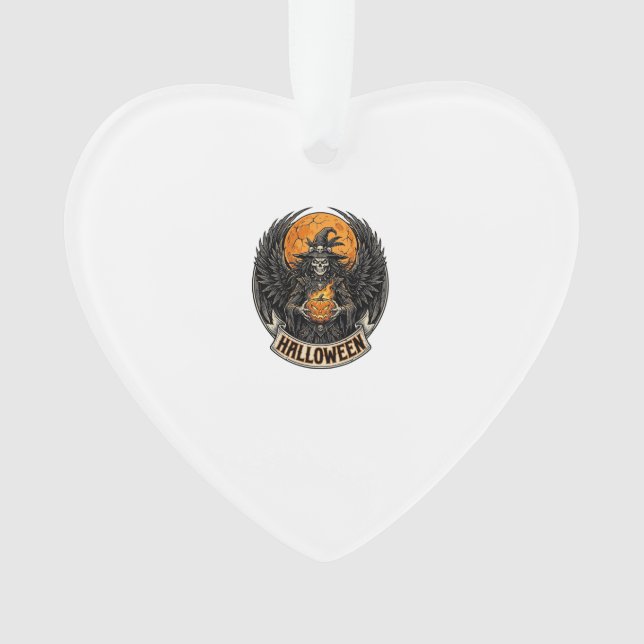 Gothic Halloween Hexe Vintage Ornament (Vorderseite)