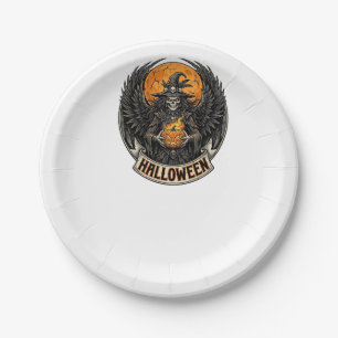 Gothic Halloween Hexe Vintage Pappteller