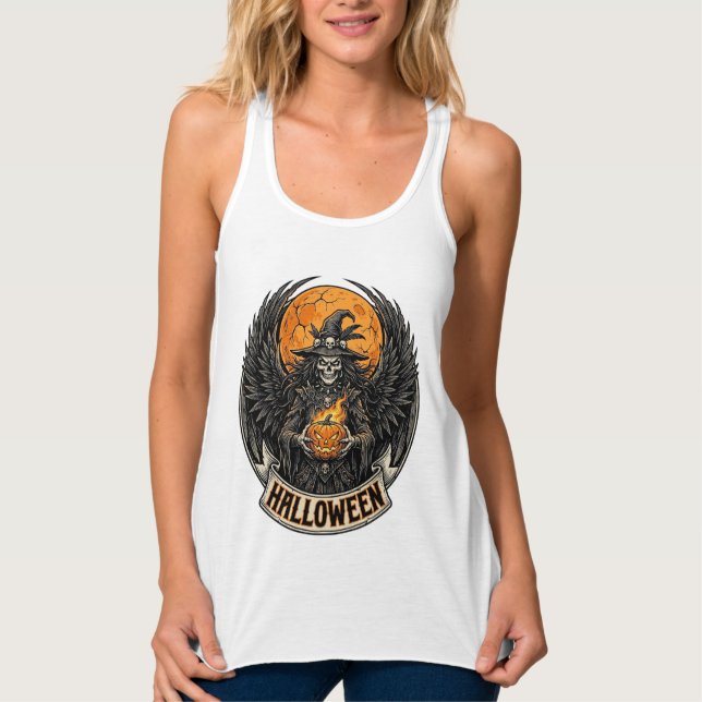 Gothic Halloween Hexe Vintage Tank Top (Vorderseite)