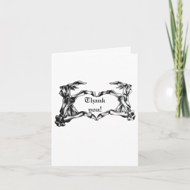 Gothic halloween Hochzeit danke Karte (Vorderseite)