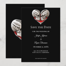 Gothic Halloween-Hochzeit Save-the-Date-Einladung Ankündigung