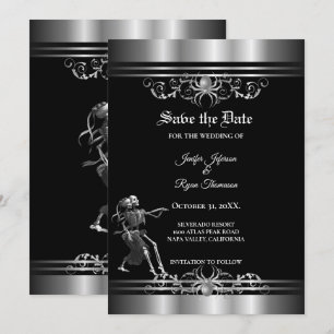 Gothic Halloween Hochzeit Save-the-Date-Karte Ankündigung