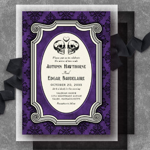 Gothic Halloween Hochzeits-Einladung Einladung