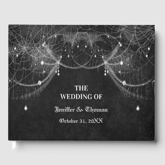 Gothic Halloween Hochzeitsgast Gästebuch (Vorderseite)