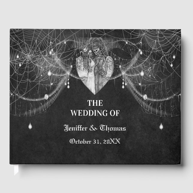 Gothic Halloween Hochzeitsgast Gästebuch (Vorderseite)