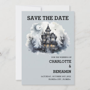 Gothic Halloween Hororr Wedding Save The Date