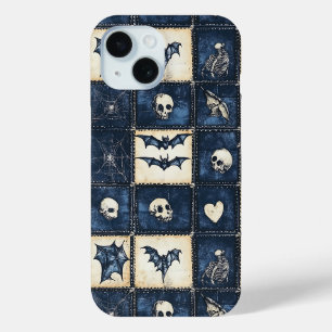 Gothic Halloween Jeansstoff-Patchwork-Muster Case-Mate iPhone Hülle