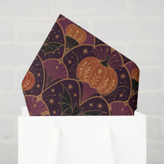 Gothic Halloween-Kürbis-Damaskus-Seidenpapier Seidenpapier
